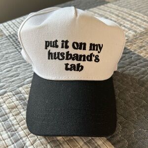 Black and White Cap with Fun Text
